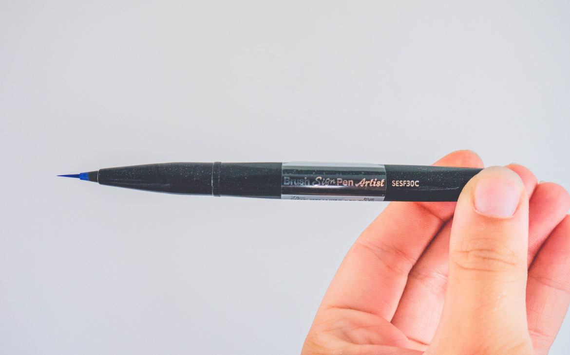 brush pen pentel